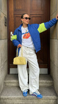 Electric blue Sleeve puffer