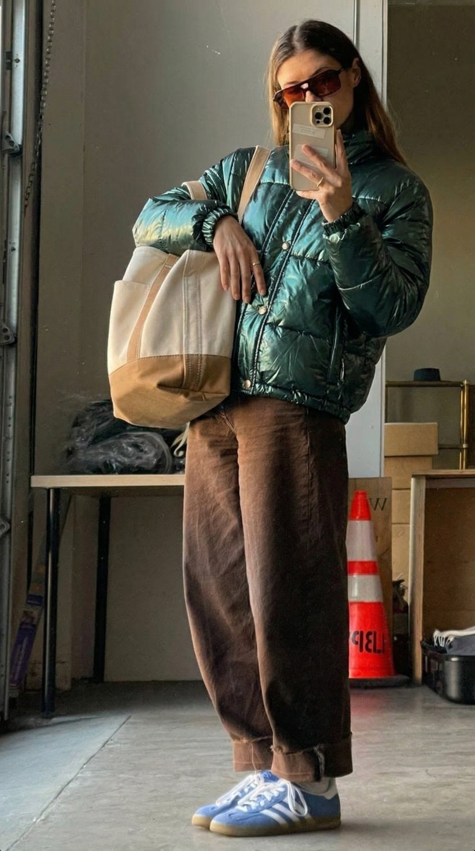 Metallic Green Puffer