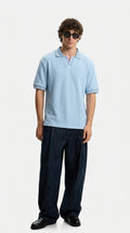 Baby Blue Polo-Knit