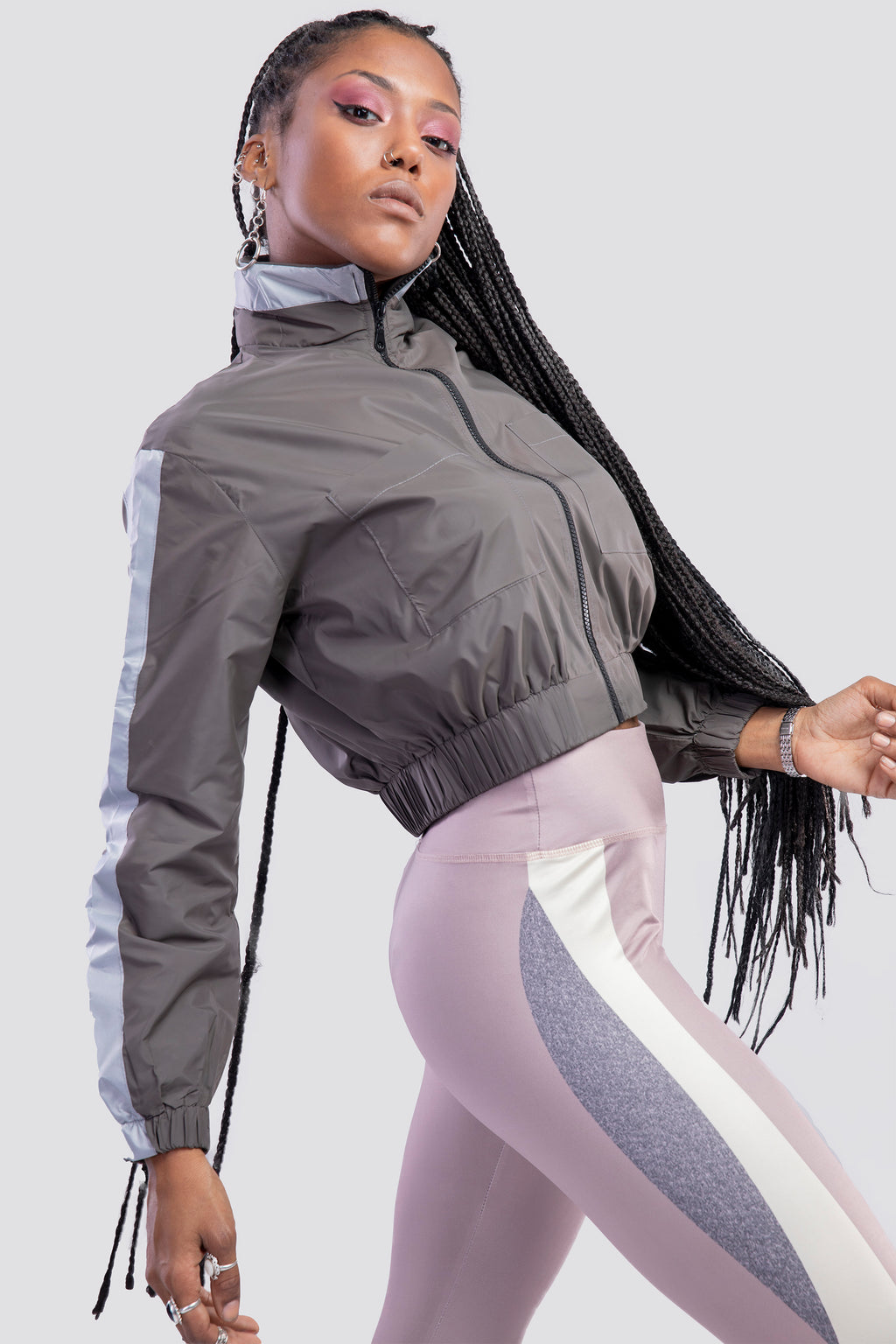 Grey Windbreaker jacket