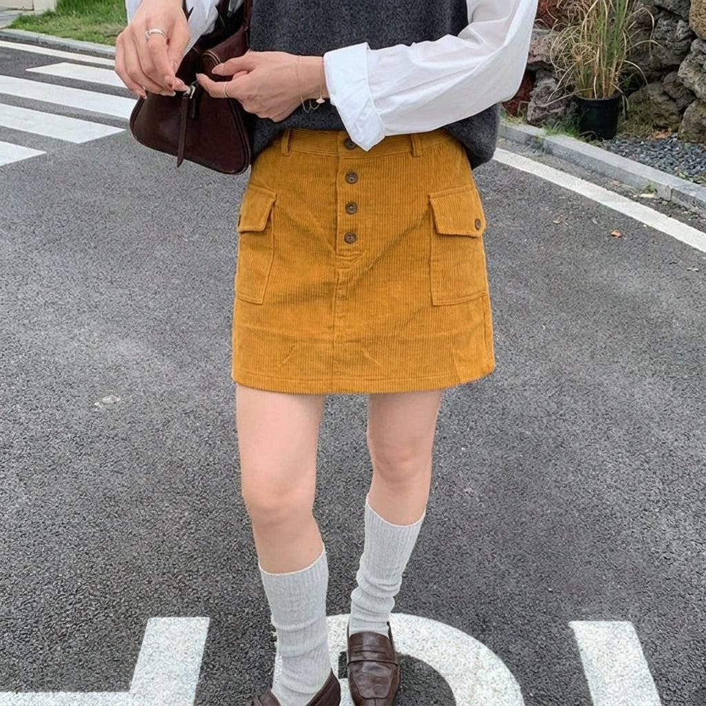 Corduroy skirt