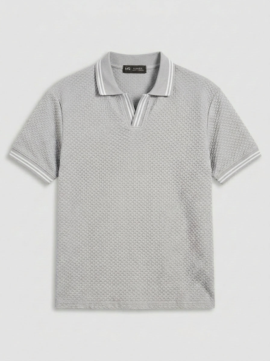 Grey Polo-Knit