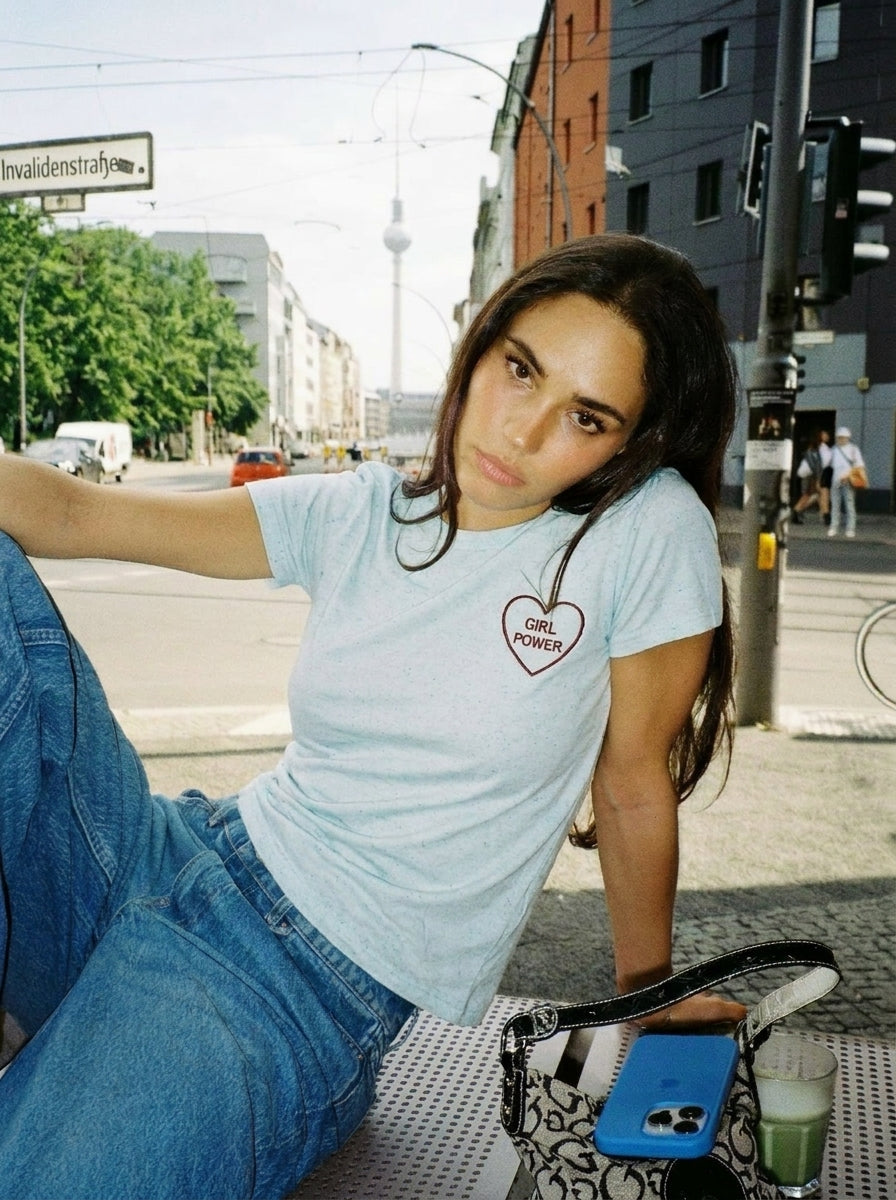 Girl Power Babyblue Graphic Tee