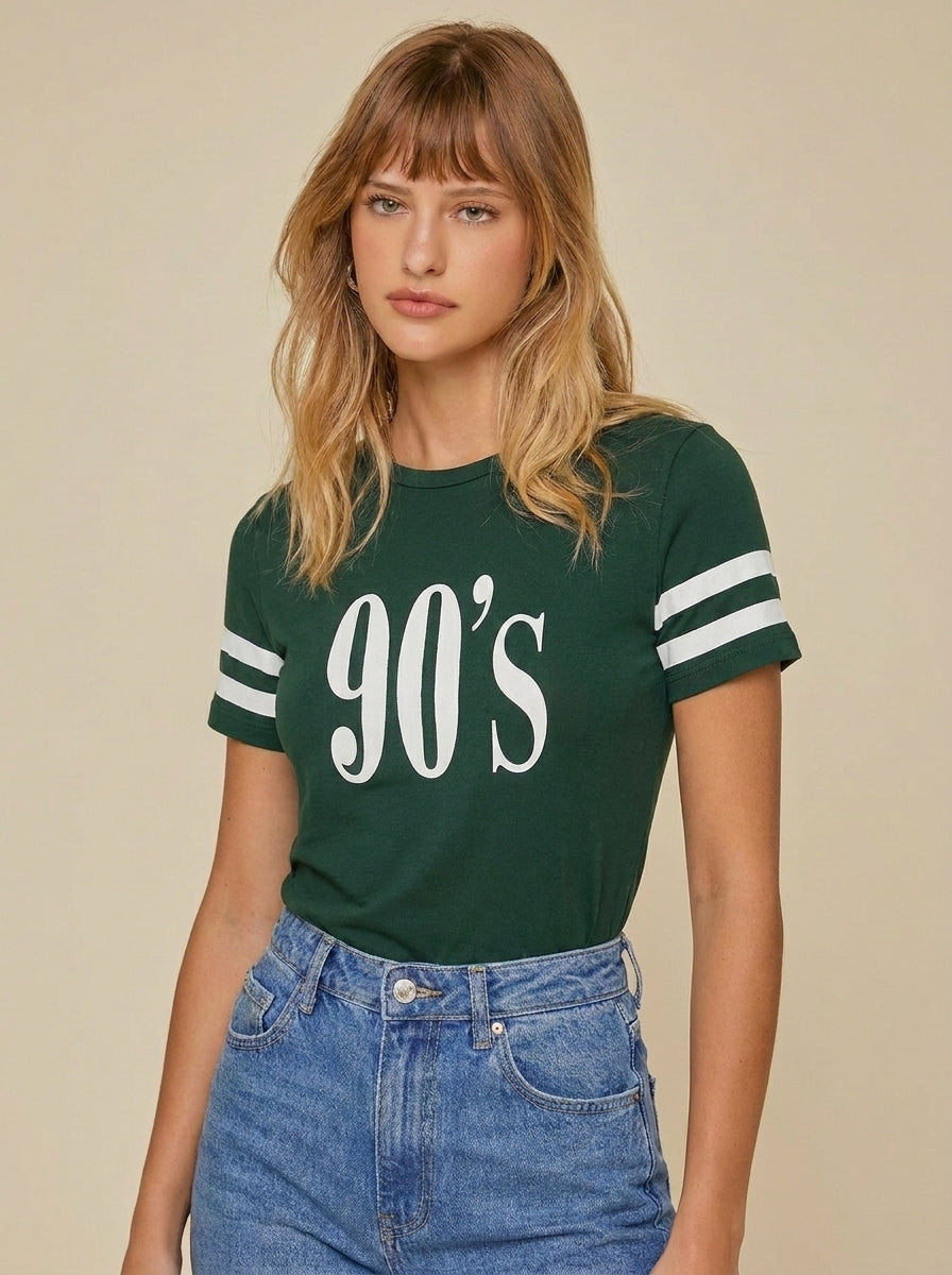 90's Green Graphic Tee