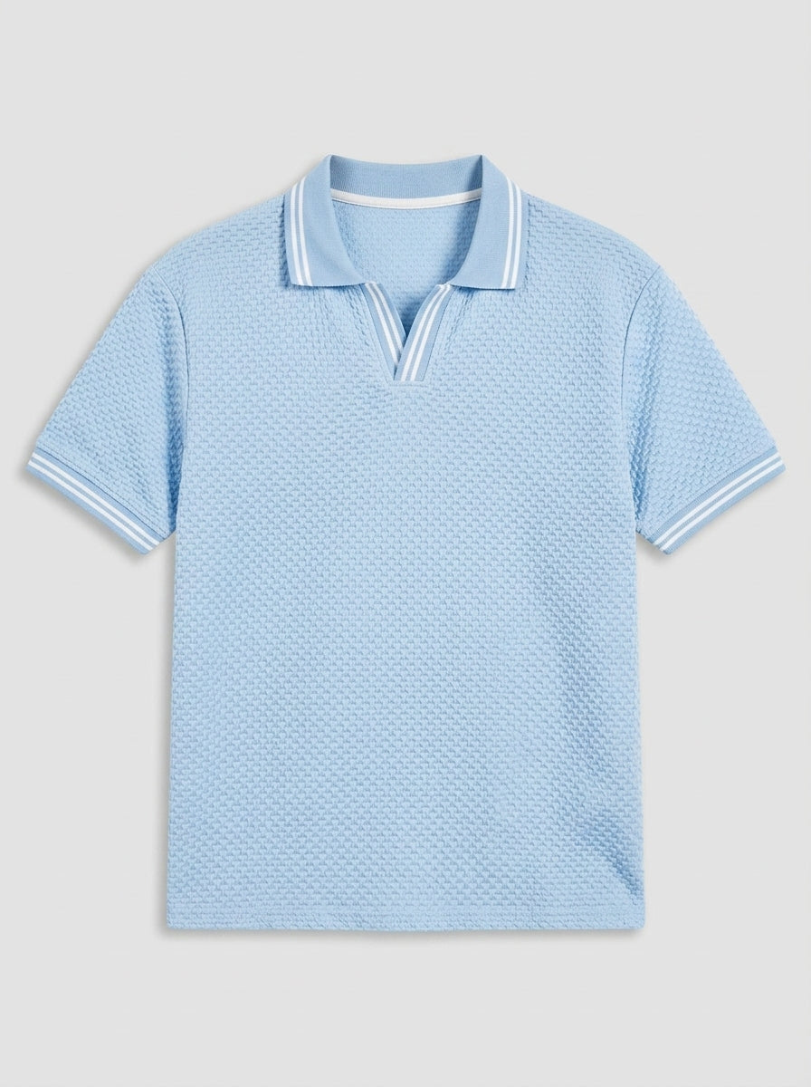 Baby Blue Polo-Knit