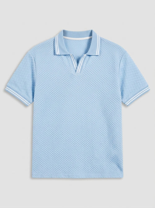 Baby Blue Polo-Knit