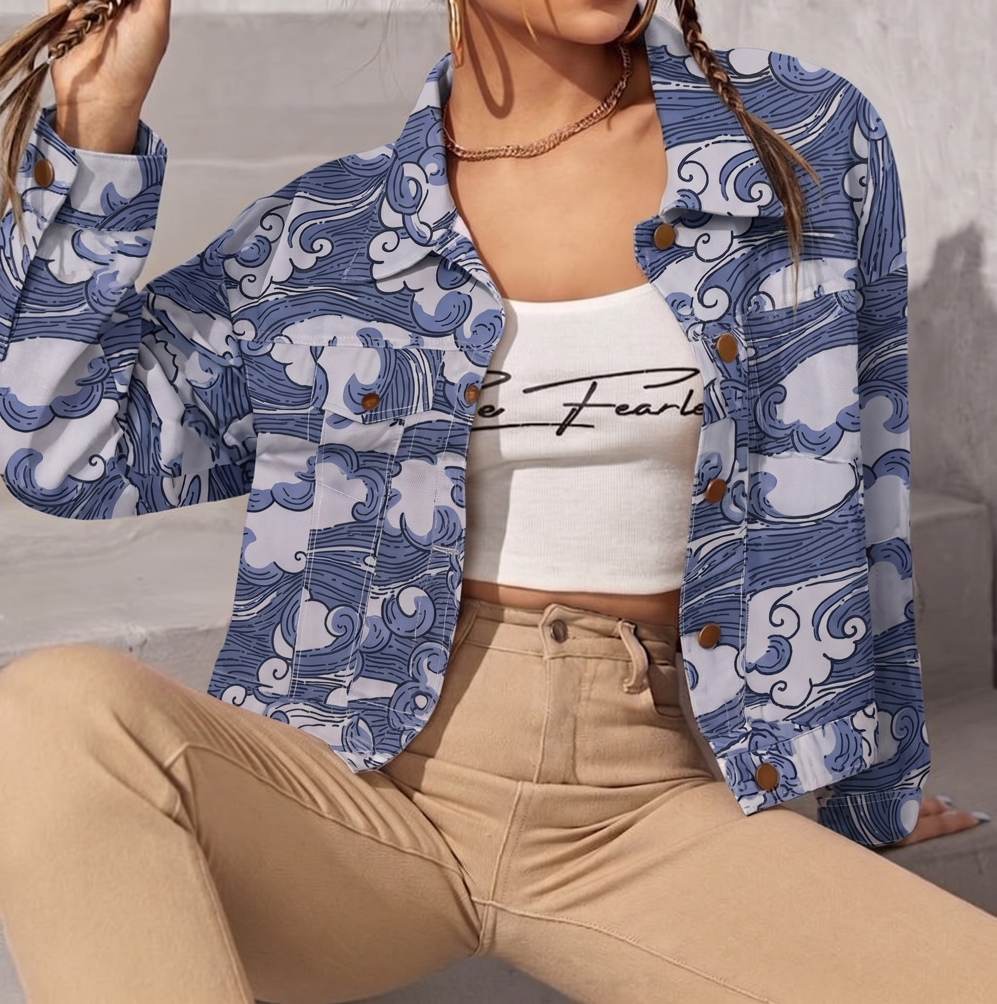 Waves Patterned Jacket