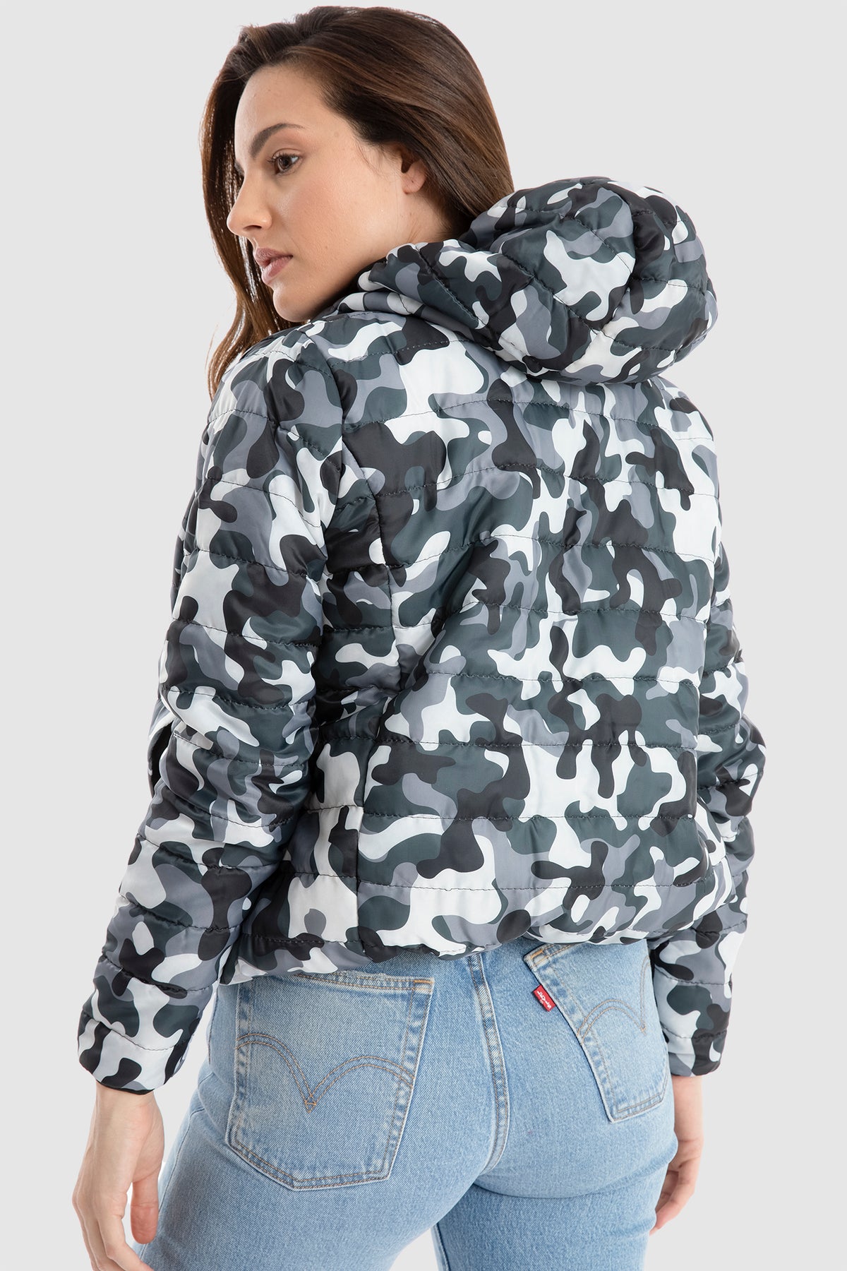 Camouflage Puffer Hood
