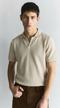 Beige Polo-Knit