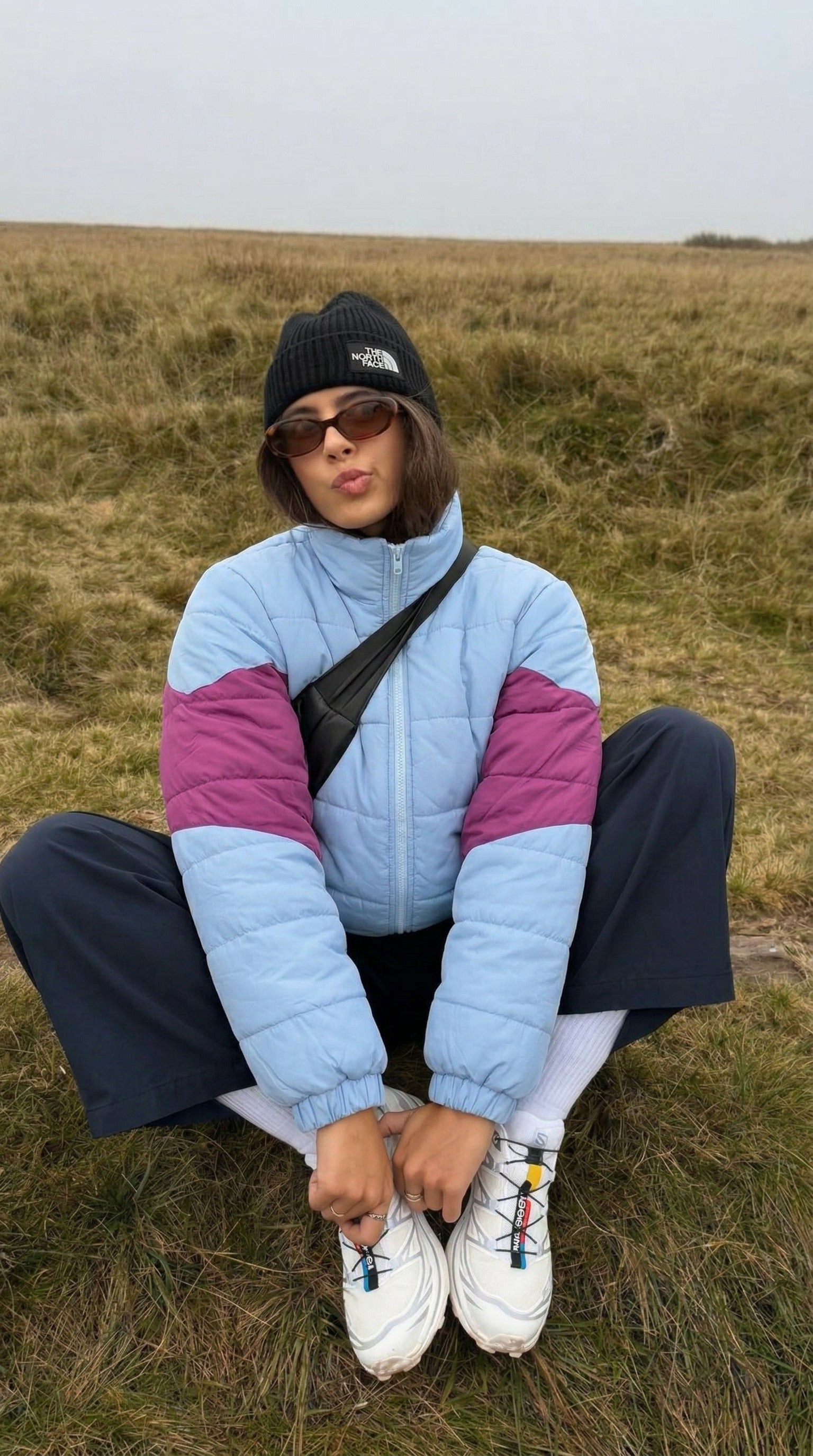 Baby-blue Sleeve puffer