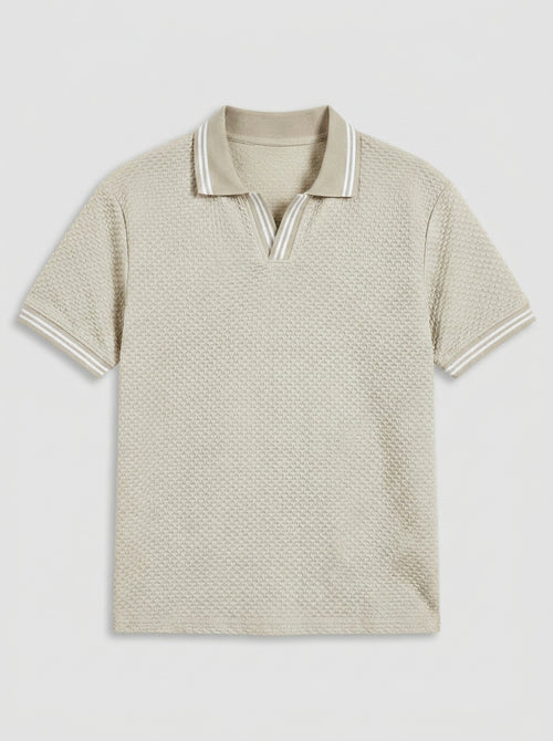 Beige Polo-Knit
