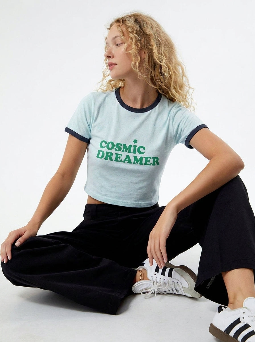 Cosmic Dreamer Babyblue Graphic Tee